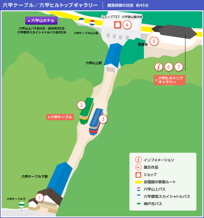 六甲ケーブル／六甲ヒルトップギャラリー map