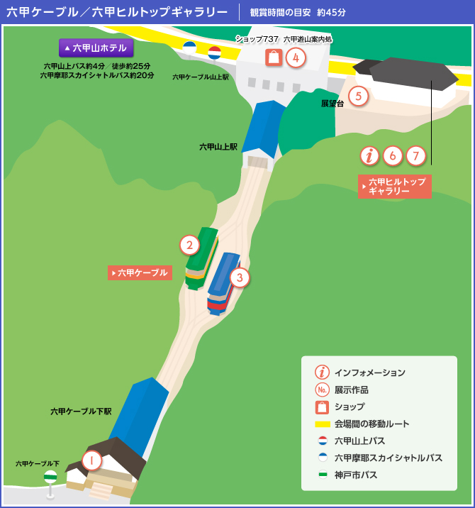 六甲ケーブル/六甲ヒルトップギャラリー map