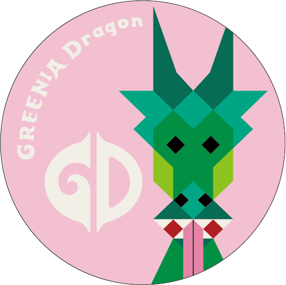 GREENIA Dragon缶バッジ