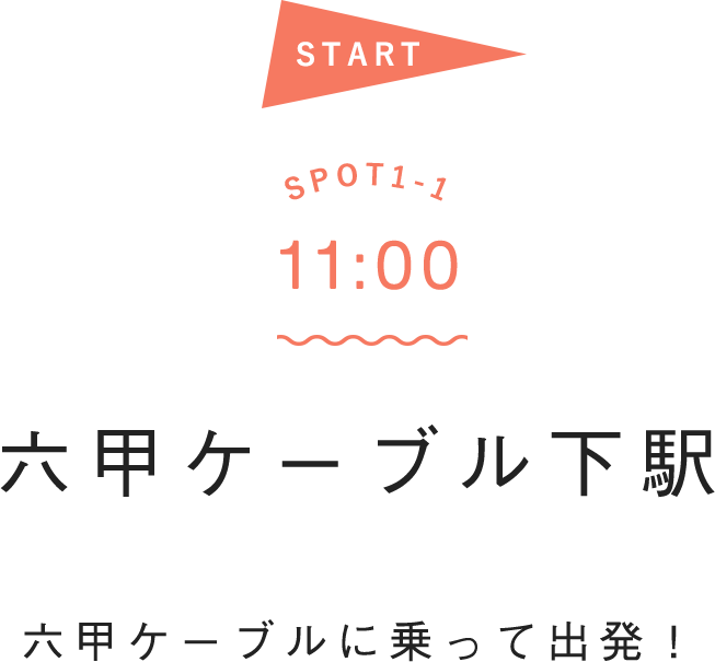 SPOT1-1 11:00 六甲ケーブル下駅 六甲ケーブルに載って出発！