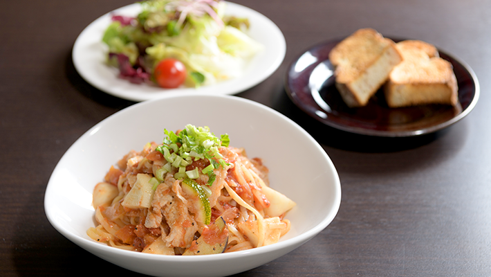 ゆず香るかぶと豚バラのもちもち生パスタ