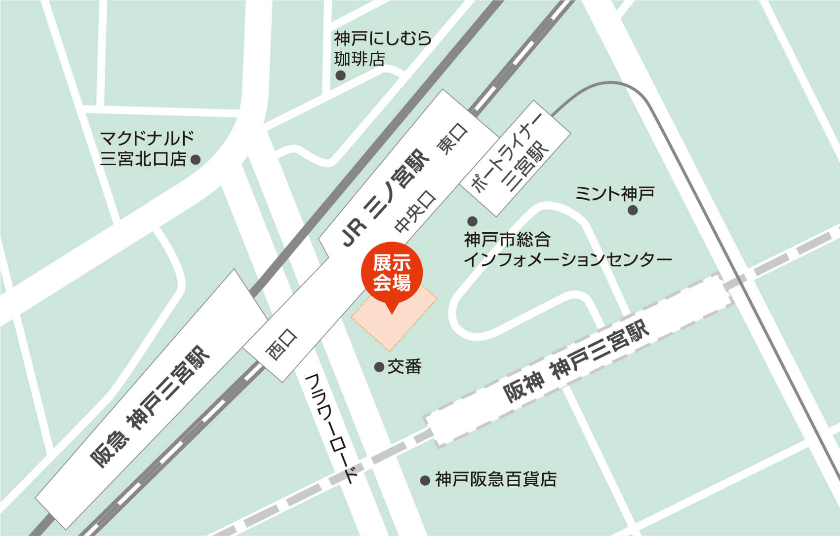 JR三ノ宮駅マップ