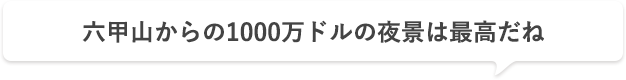 六甲山からの1000万ドルの夜景は最高だね