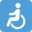 Toilette prioritaire pour fauteuil roulant